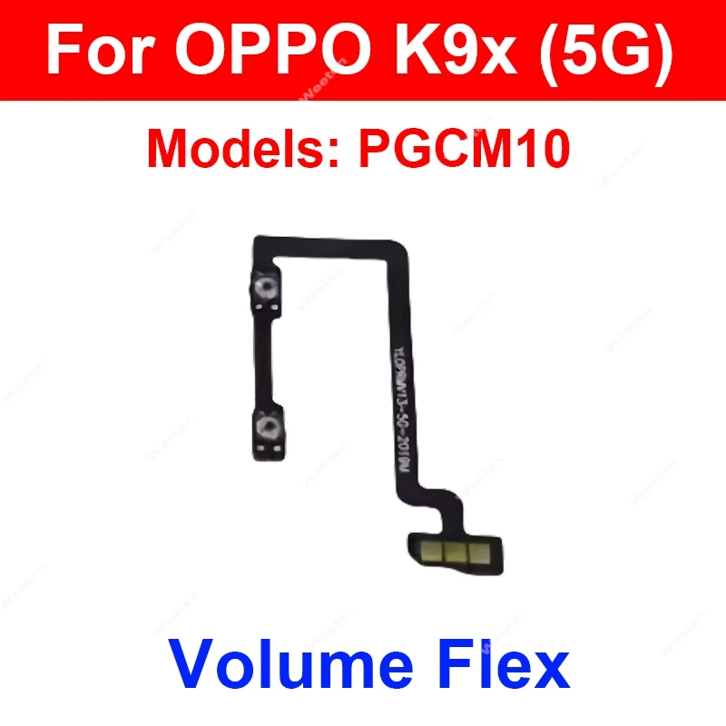 For OPPO K10 K10x K9x Pro Vitality 4G 5G Power Volume Flex Cable Power Voulme Side Buttons Keys Switch Flex Ribbon Spare Parts