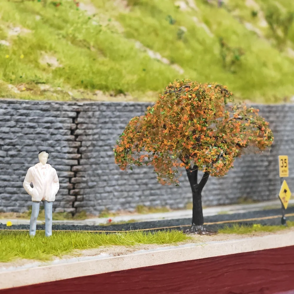 Miniaturmodellbaum mit abnehmbarem Sockel, verstellbarem Winkel, DIY-Landschaftsbild-Baum für Dioramen, Modelleisenbahnanlagen. – Detail 1