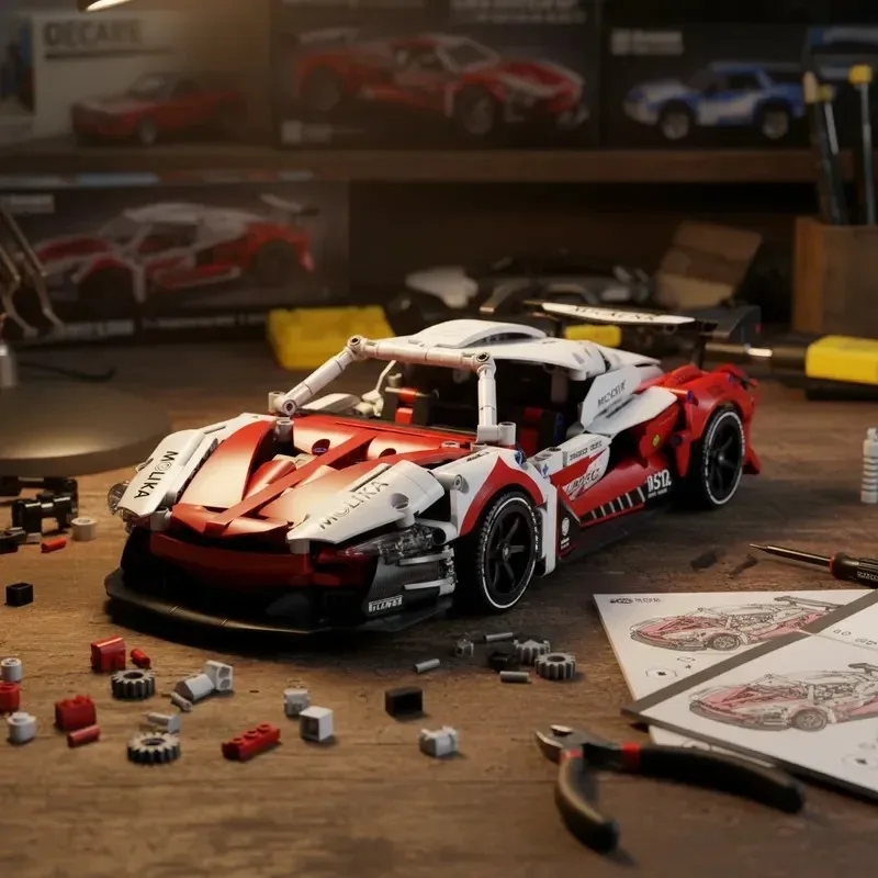 

1:14 NEW Technical Building Blocks Hypercar City Racing Car MOC Model DIY tabletop decoration Birthday Christmas gifts Kids