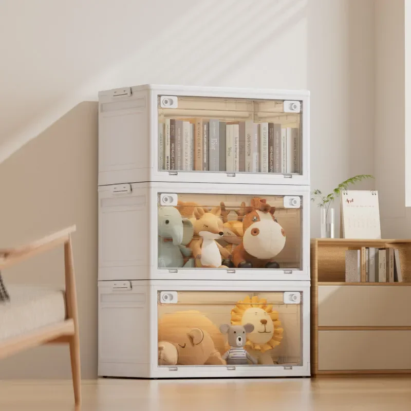 

Устойчивый ящик для хранения, органайзер для детских игрушек, вместительный ящик для хранения, складной ящик для хранения, пластиковый шкафчик