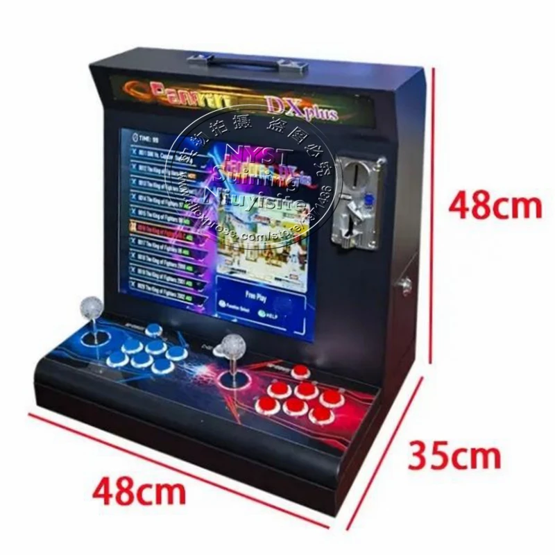 

Портативная аркадная консоль с 10000 играми, джойстик, кнопка, ретро-игровая коробка, маленький мини-видеокабель с монетоприемником, игровой автомат