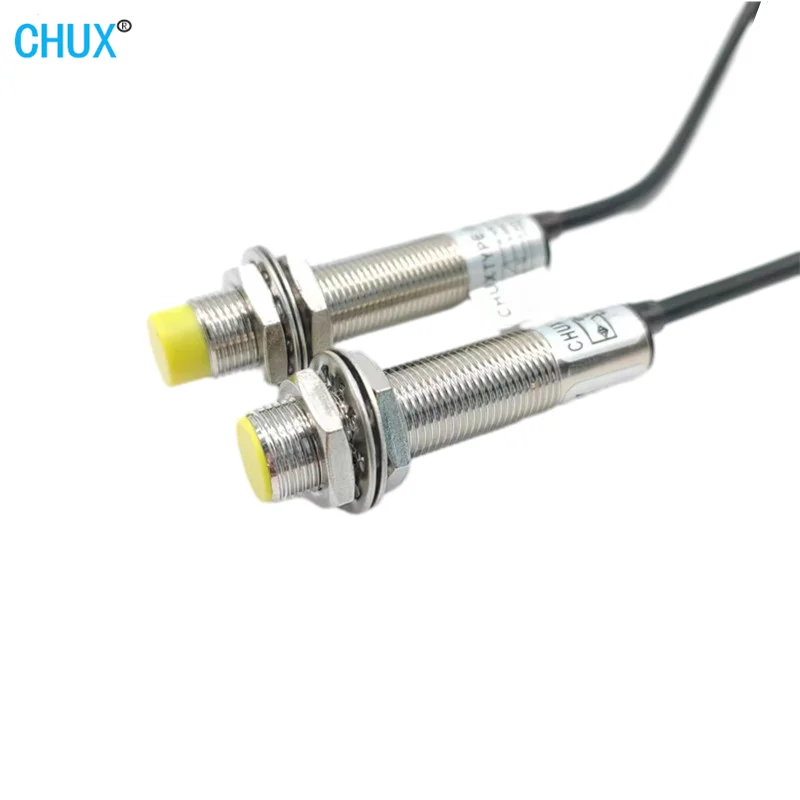 CHUX M12 Inductive Proximity Switch NPN 5v dc 24vdc 2mm 4mm Sensing Detect Distance NO NC NO+NC 4 wires Non Flush Sensor