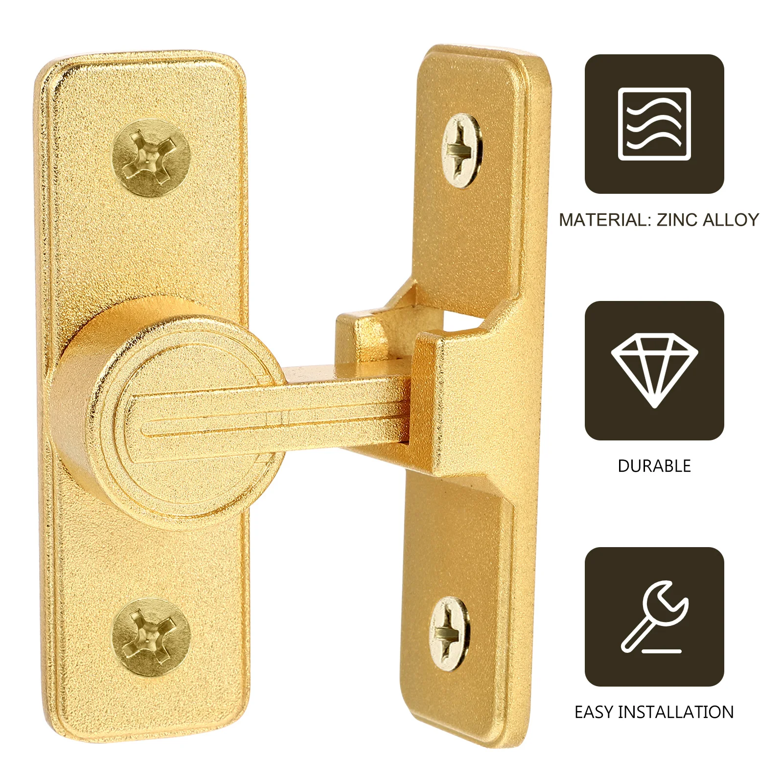 

Zinc Alloy Security Latch Lock Degree Door Latch Right Angle Bolt Self Adhesive Hardware Easy Install