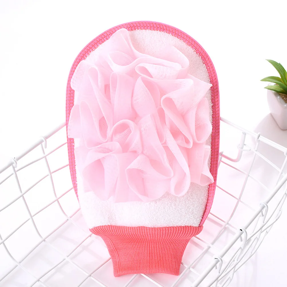 6 szt. Rękawic do kąpieli dwustronnych, z włókna złuszczającego, wygodne w noszeniu, usuwających martwy naskórek, zapobiegających zapychaniu się porów i trądzikowi pod prysznic.