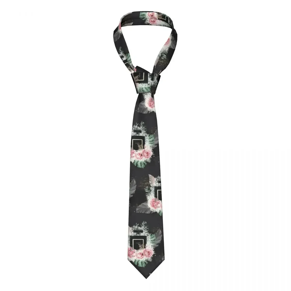 

Elegant Perfume Of Paris Neckties Men Women Slim Polyester Narrow Flowers Neck Ties for Men Suits Accessories Cravat