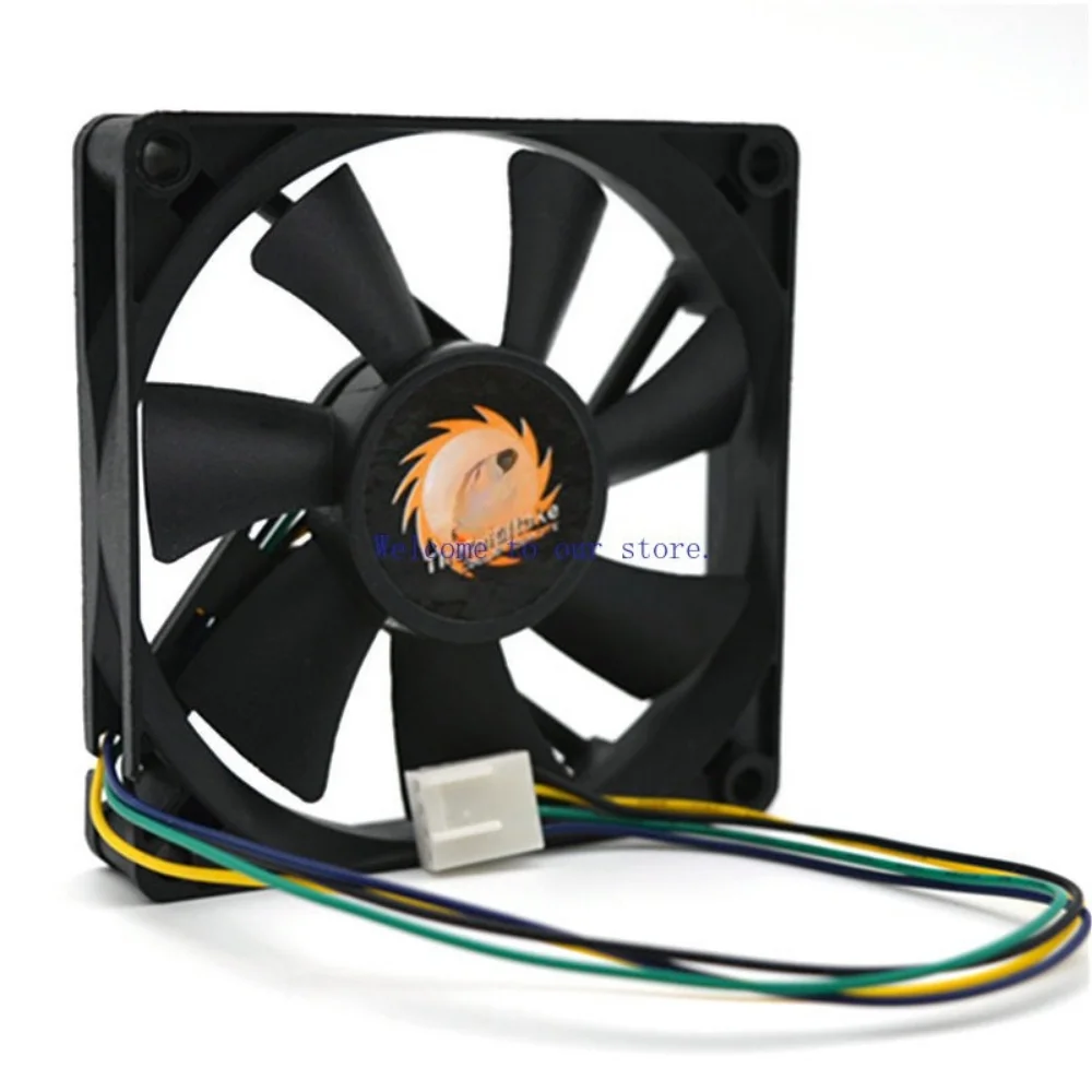 

Совершенно новый оригинальный вентилятор TT 8 см, ультратонкий вентилятор 8015, 4-контактный провод, контроль температуры, бесшумный корпус, вентилятор процессора