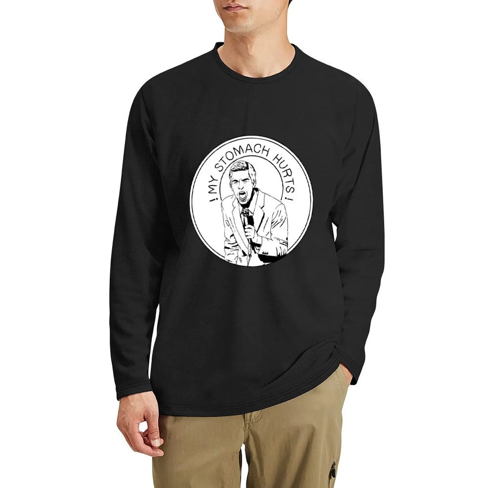 

MY STOMACH HURTS Long T-Shirt funny t shirts funny t shirt kawaii clothes custom t shirt men clothings