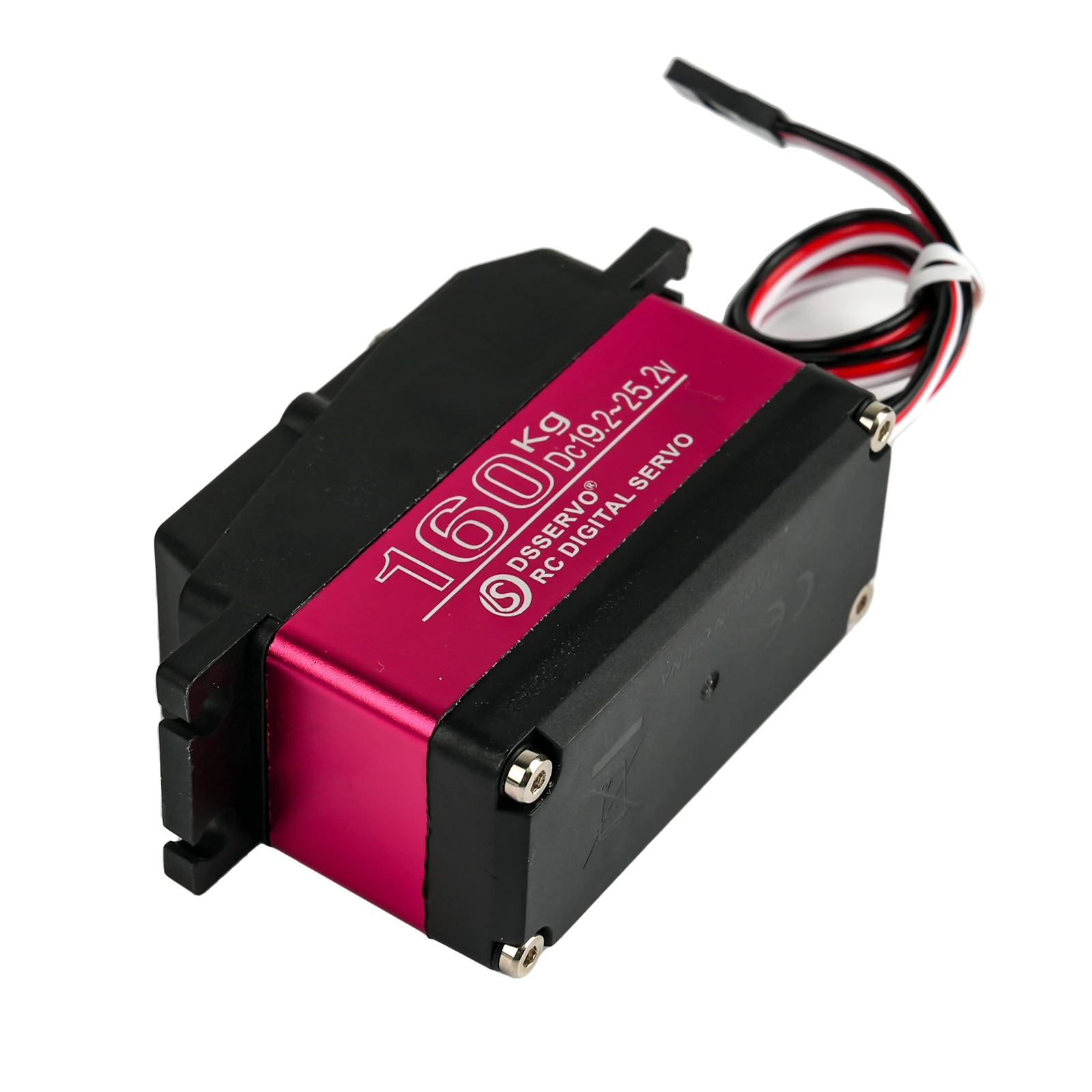 DS51160-24V Servo digitale robot a coppia elevata da 160 kg 24 V ad alta tensione RC 1/5 Servo con doppia staffa sterzo con braccio clacson 18T