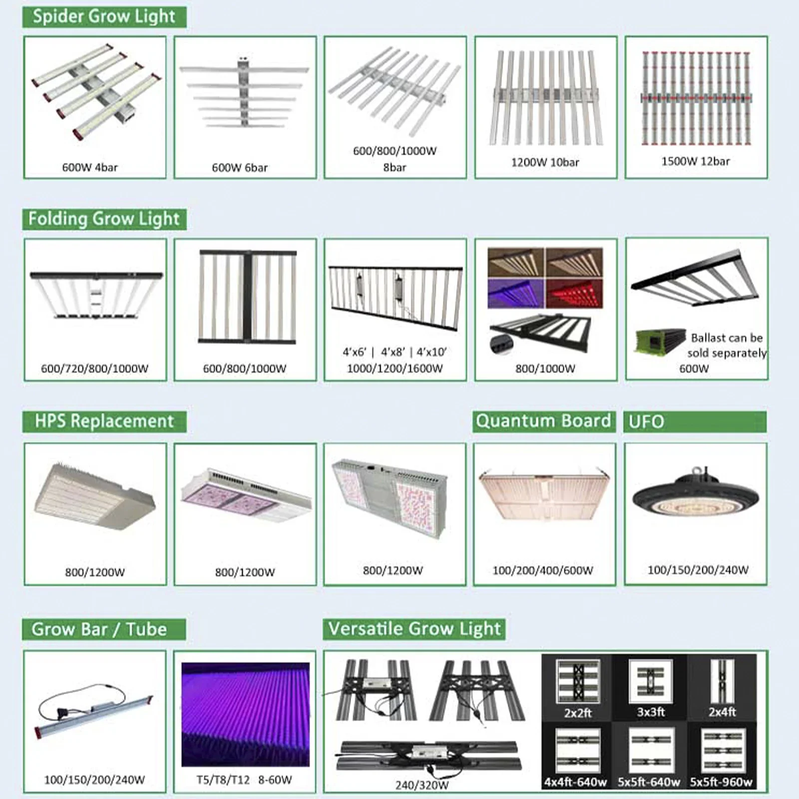 Lámpara Led de cultivo regulable y plegable, sistema de cultivo interior con cadena de margaritas de 6 barras, luz de cultivo de plantas para invernadero de interior