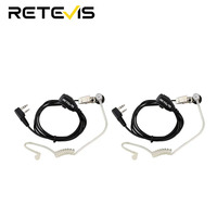 RETEVIS Acoustic Tube PTT Mic 2Pin Headphone Walkie Talkie Headset For Kenwood TYT Baofeng UV-5R for Quansheng UV K5 RT622 Radio