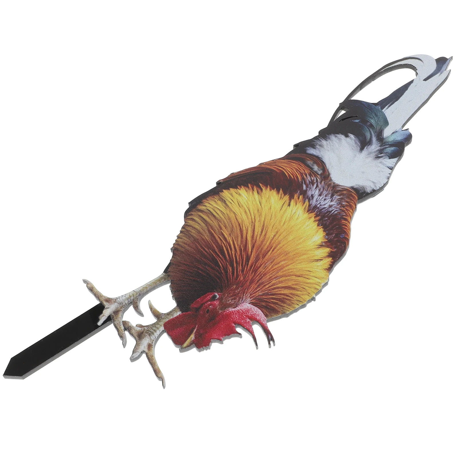 

Simulated Rooster Decoration Chicken Yard Sign Garden Yards Stake Acrylic Courtyard Decorations Outdoor