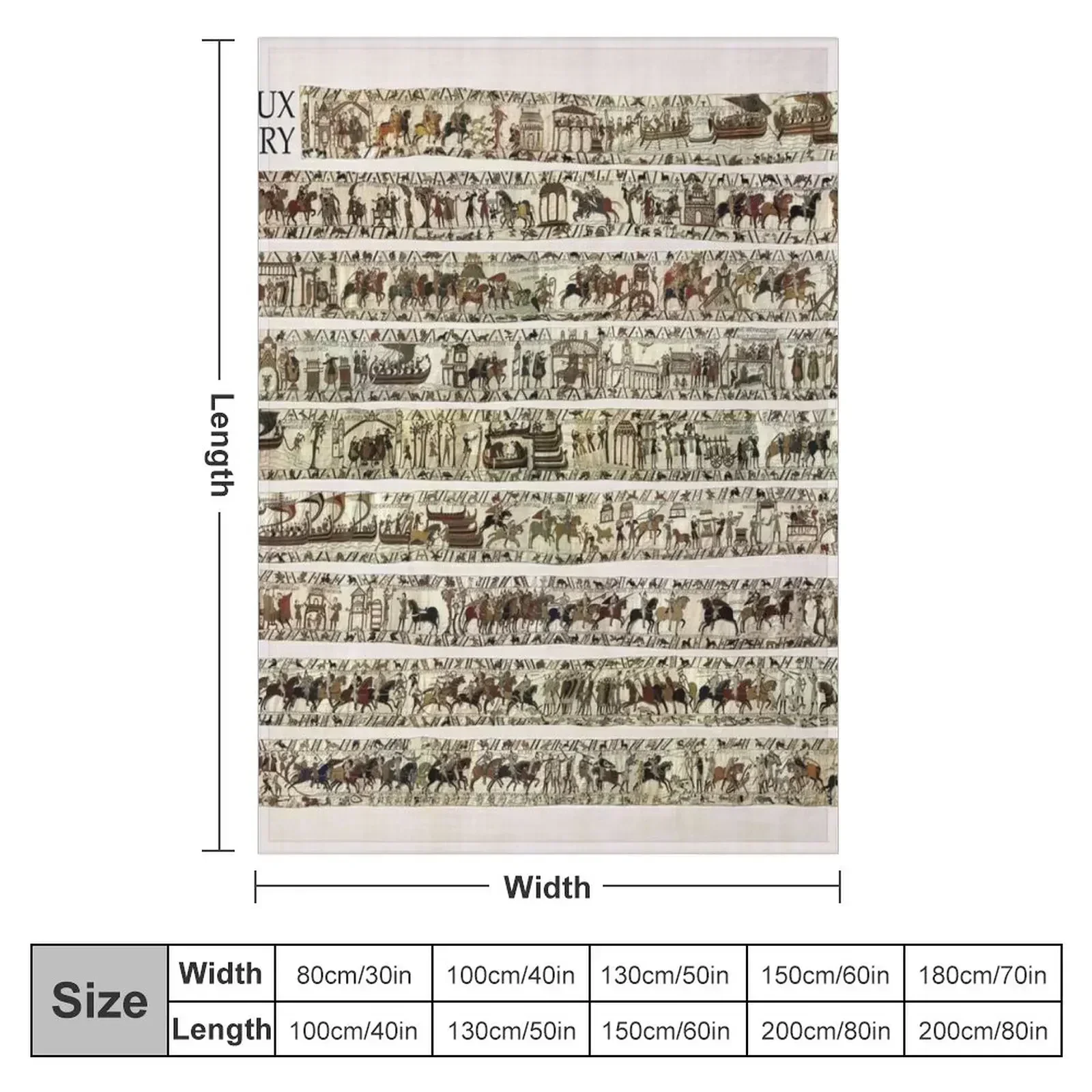 The COMPLETE Bayeux Tapestry Throw Blanket Luxury Thicken Comforter Summer blankets and throws Baby Stuffeds Blankets