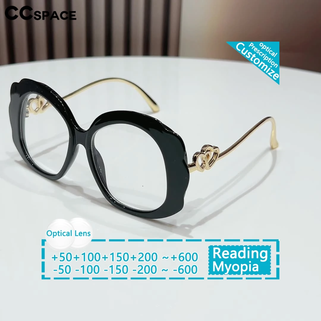 

Super Large Round Blue Light Blocking Women Men Reading Glasses Fashion Brand Designer Heart Frame Optical Customization Eyewear