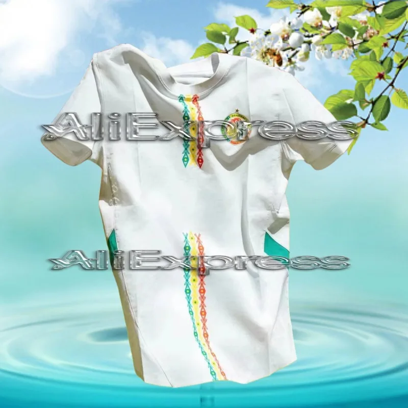 

2025 Senegal National Home Jersey Outdoor Sweat Absorbent Quick Dry Soccer Jersey Summer Classic Casual Loose T-Shirt,Moto T，