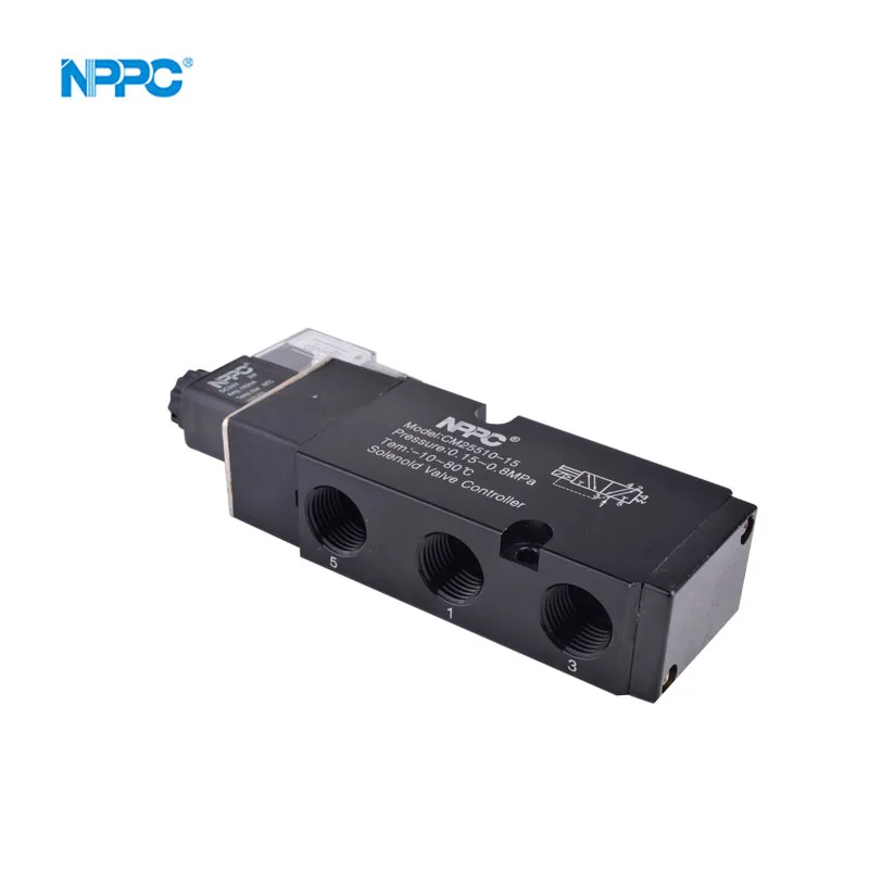 CM25510-15 5/2 katup solenoid tipe wayNamuar katup solenoid warna hitam atau perak tegangan kumparan 28 US US $220