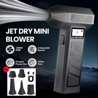 Wireless 990000RPM Hurricane Dust Blower High-Speed Adjustable Turbo Jet Fan Compressed Air Duster for Deep Cleaning