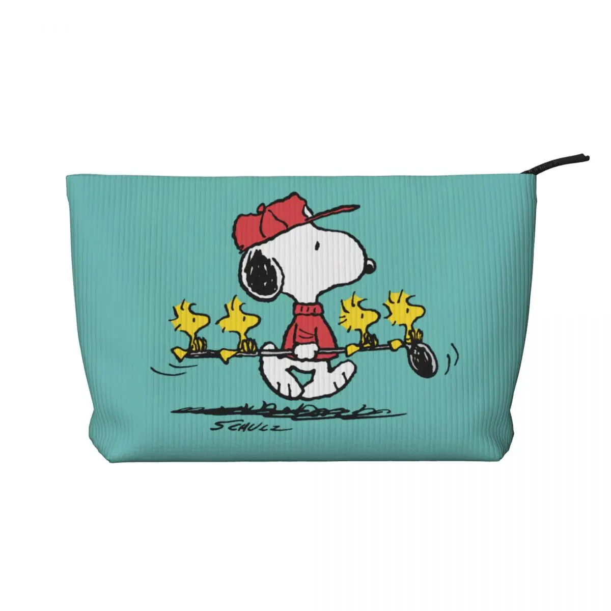 Custom Travel Cute Cartoon Snoopy Toiletry Bag Corduroy Makeup Cosmetic Organizer Women Beauty Storage Dopp Kit Case