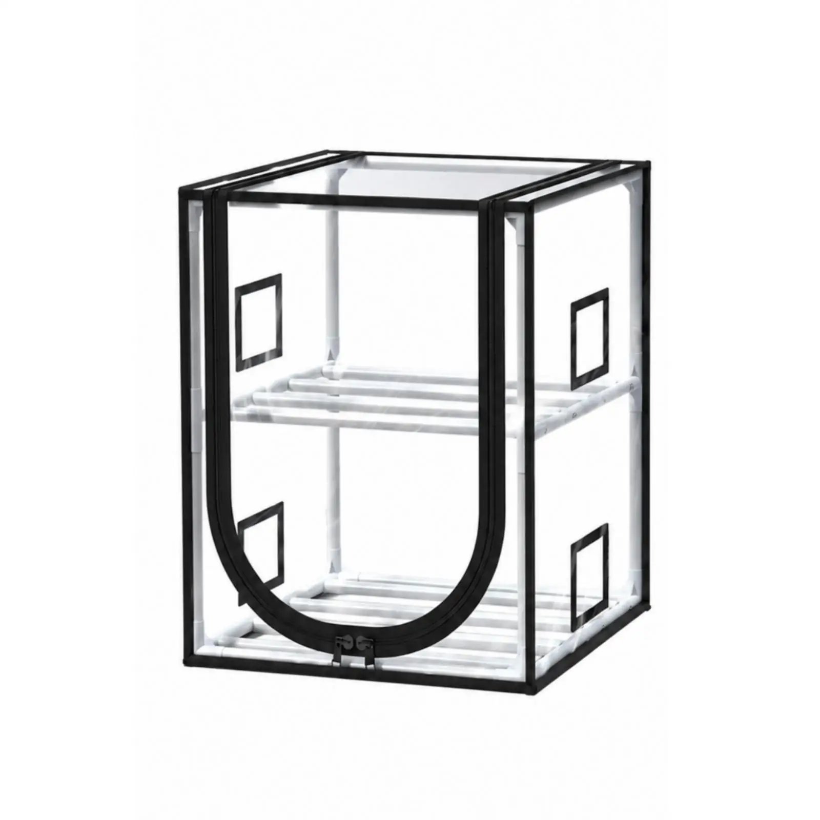 Transparent 3D Printer Filament Storage Box Large Capacity Zippered Filament Storage Case with Internal Supports Easy Access for