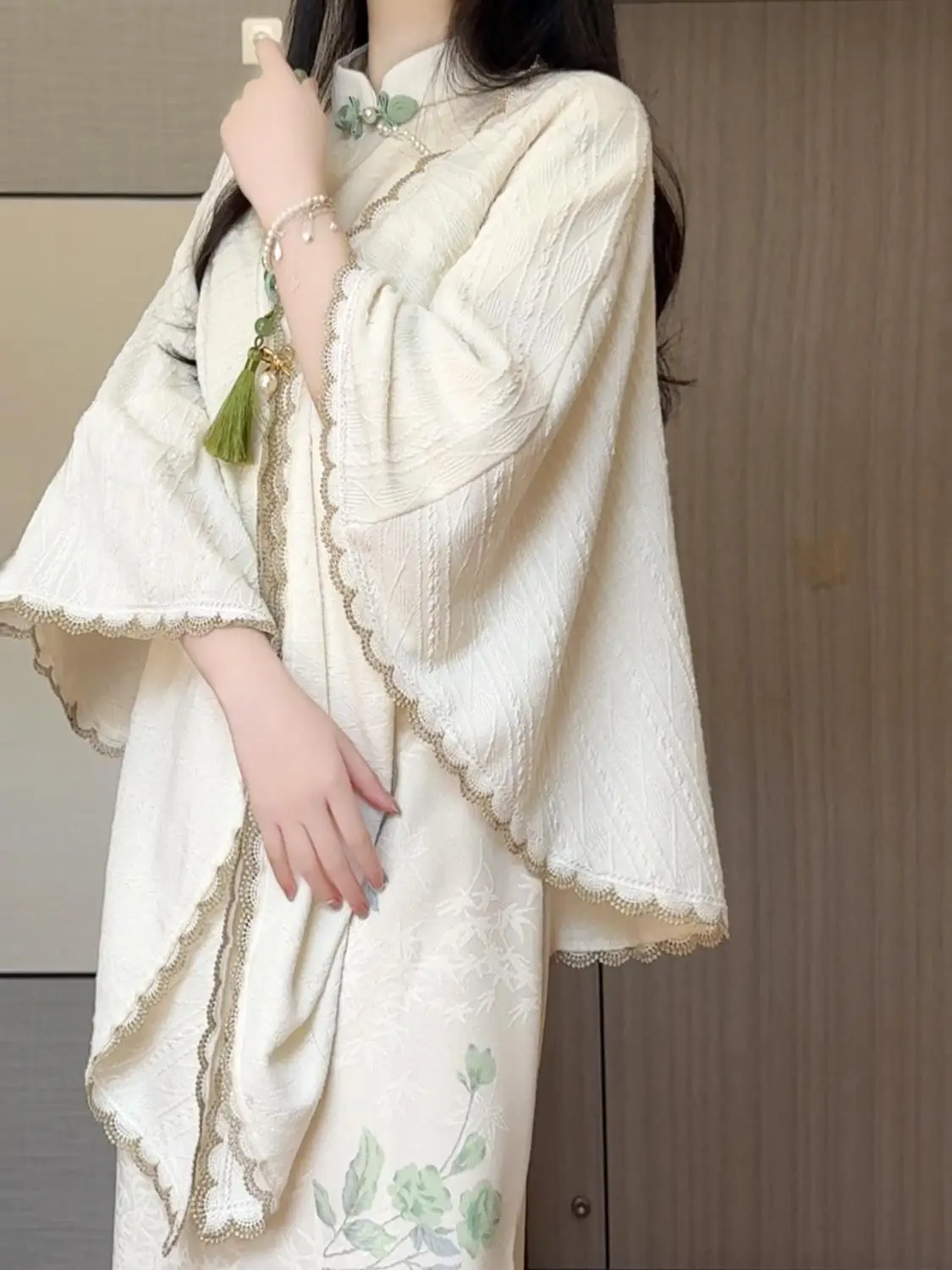 Primavera Chesongam Vintage Colletto alla coreana Stampa Qipao Donna Abiti eleganti Abiti di media lunghezza in stile cinese Costume Qipao