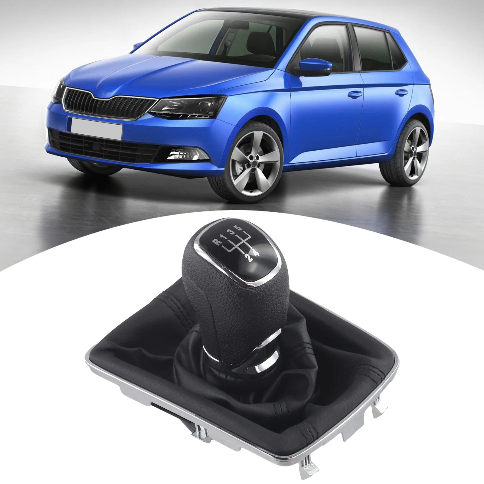 

Replacement Gear Shift Knob and Cover for Skoda For Fabia For MK3 Models from 2015 to 2017 for Enhanced Driving Feel