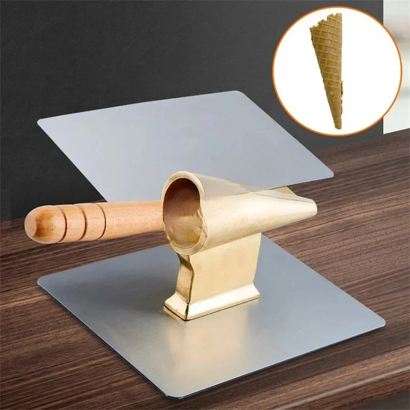 Hot sales  Cone Waffle Roll Mold Cream Ice Egg Roller Maker DIY Baking Pastry Molds Horn Forms Cones Shaper Making Mould Crispy