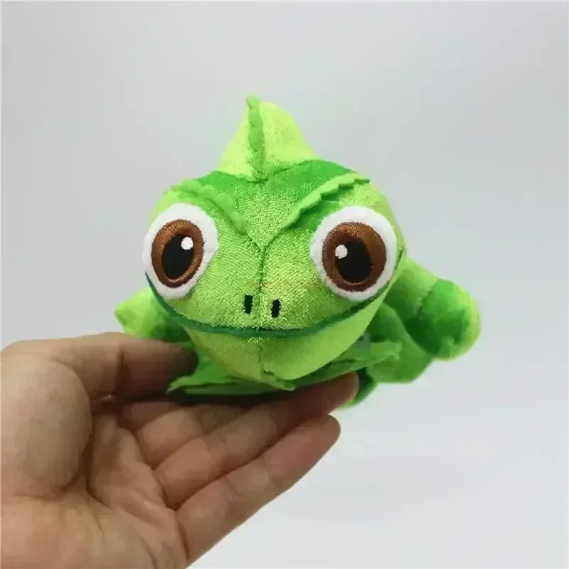Jouets en peluche Disney Pascal raiponce le caméléon, 16cm, poupée douce, ornement d'épaule, cadeau d'anniversaire et de noël pour enfants