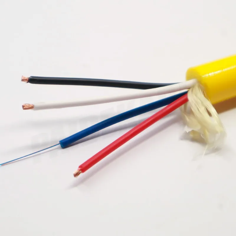 

high quality copper core PE insulation 3 core 0.75 power 2 fiber neutral buoyancy marine hybrid ROV cable 300V