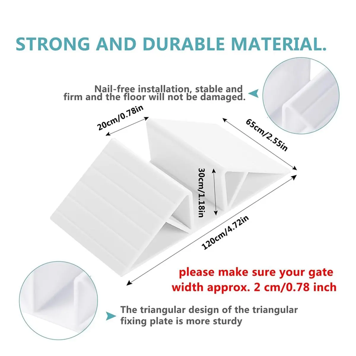 2026 Trend 6 PCS Plastic Triangle Support Feet for Pet and Baby ,Fences - Reinforcement Fittings for Free Standing Dog