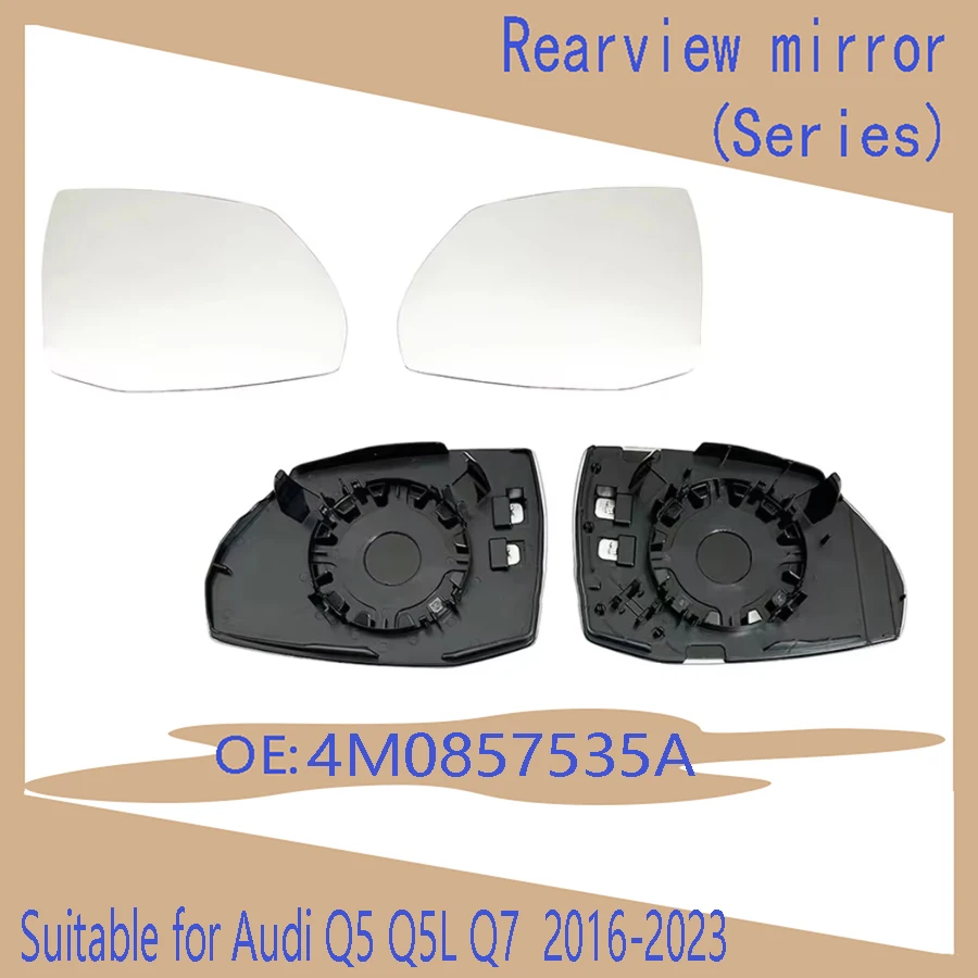 Suitable for Audi Q5 Q5L Q7 rearview lens 2016 2017 2018 2019 2020 2021 2022 2023 heated lens 4M0857535A auto parts