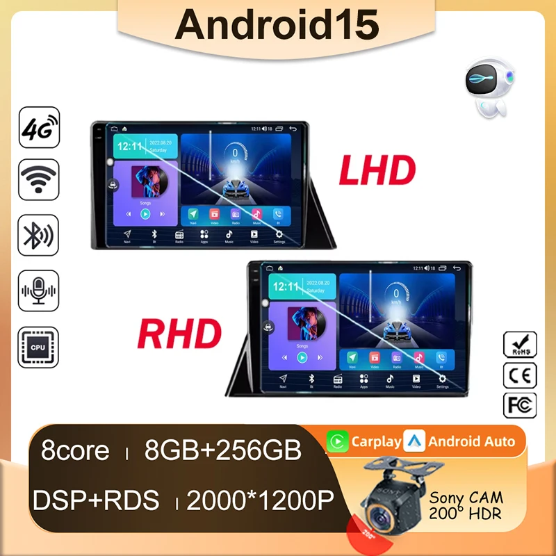 

Android 15 For Toyota Sienta 2 XP170 2015 - 2022 LHD RHD Car Radio Multimedia Video Player Navigation GPS Auto Carplay DSP 2din