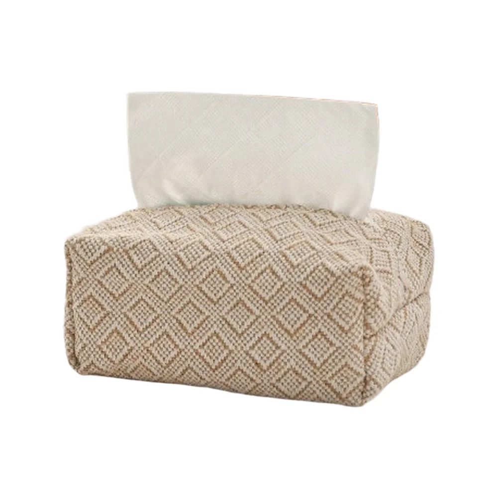 Tissue Box Holder for Living Room Table Napkin Dispenser Cotton Linen Blend Modern Minimalist For Home Decor Accessory