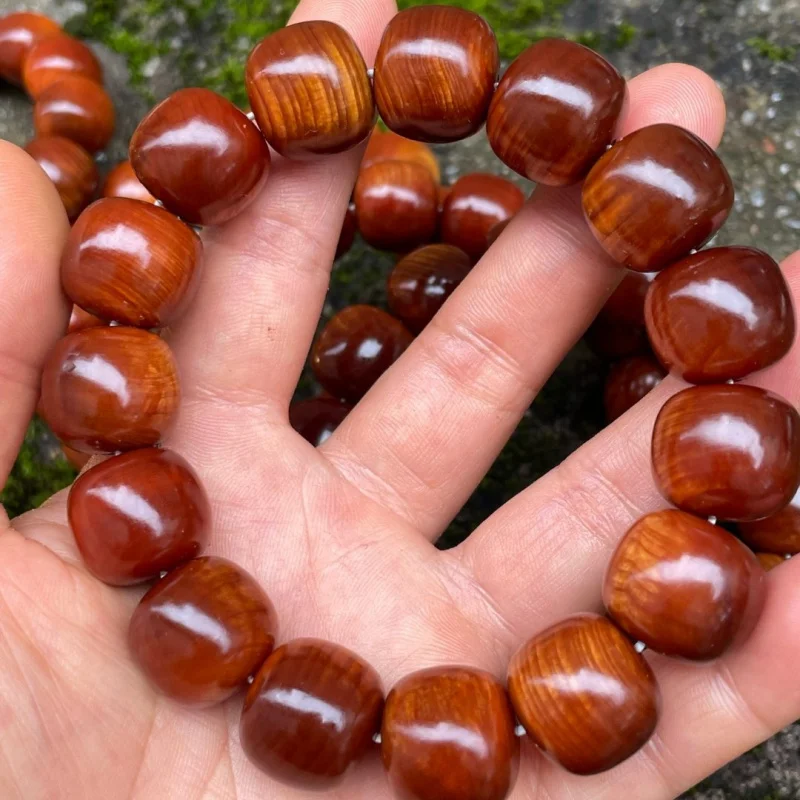 Natural Taihang Cliff Cypress Old Material 1.4mm Bracelet, Aged Red Buddha Beads, High Oil Content, Sweet Fragrance, Popular