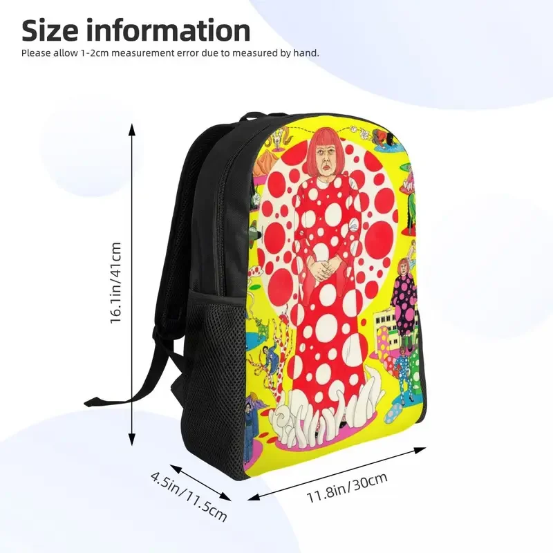 Customized the world of Yayoi Kusama backpack men women basic bookbag for college school bags