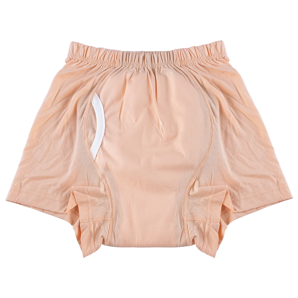 Reusable Washable Adult Diaper Pants Breathable Open Incontinence Shorts Leak-Proof Care Underwear for Elderly 4 Color