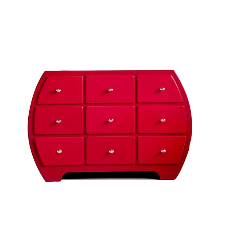 

Nine drawers, chest , storage lockers, solid wood pink , bedroom porch , display cabinets, and side