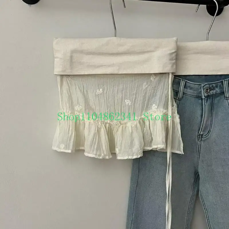 5ASD Ruffle Lace Strayering Fuce Gonna a lunghezza della gonna inferiore Spazzante Extender