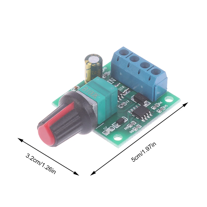 DC 1.8V 3V 5V 6V 12V 2A 1803BK PWM Motor Speed Controller Low Voltage Motor Speed Regulator Switch PWM Adjustable Drive Module