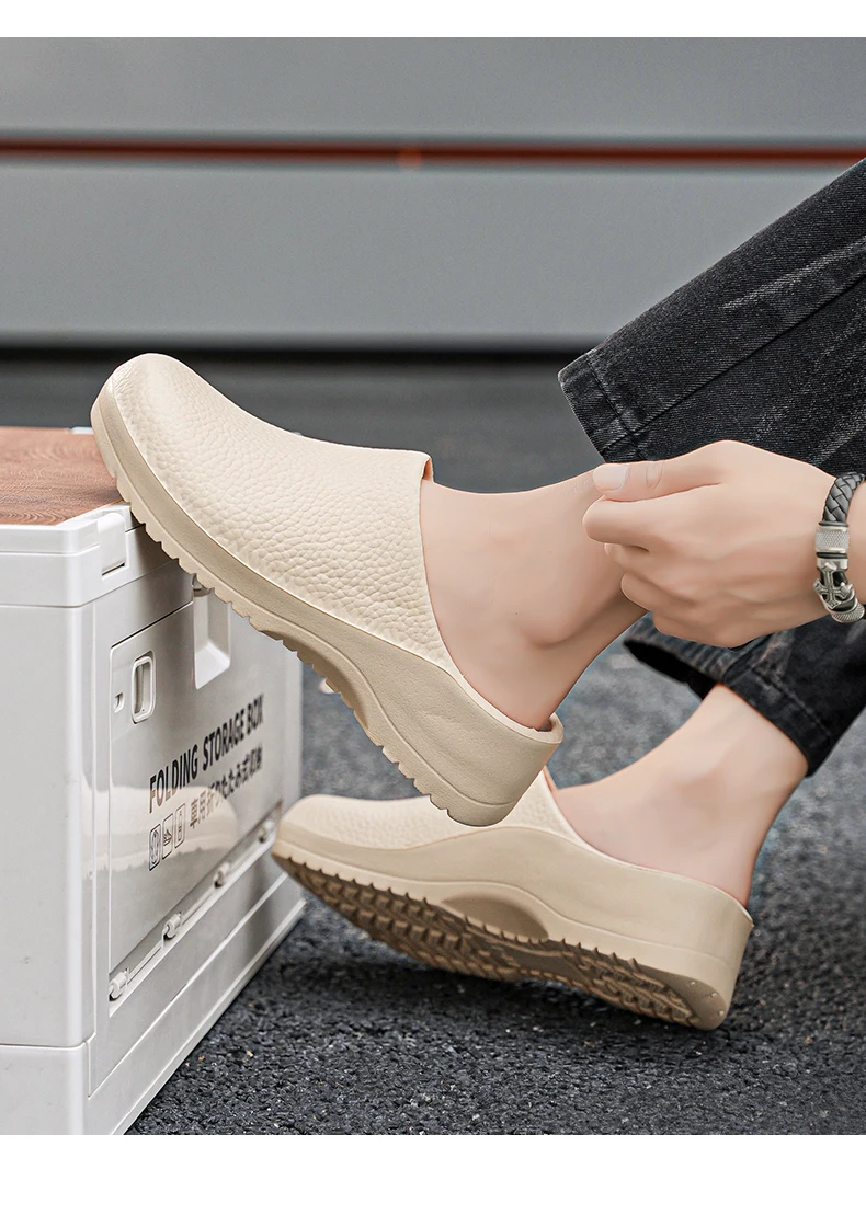 Hotel Kitchen Non-slip Oil-resistant Chef's Shoes Casual Flat Work Safe Men's Shoes Summer Breathable Comfortable Plus Size 47