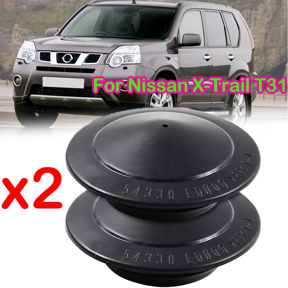 2Pcs 54330ED000 Car Front Suspension Cover Cap Holder For Nissan X-Trail T31 2007-2013 Dustproof Waterproof Mount Caps Protector