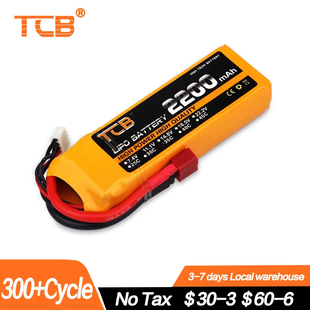 3S Lipo Battery 11.1V 2200mah RC Battery 25C 30C 60C with XT60 T EC3 Connector for FPV Drone RC Car Truck Boat Racing hobby Lipo