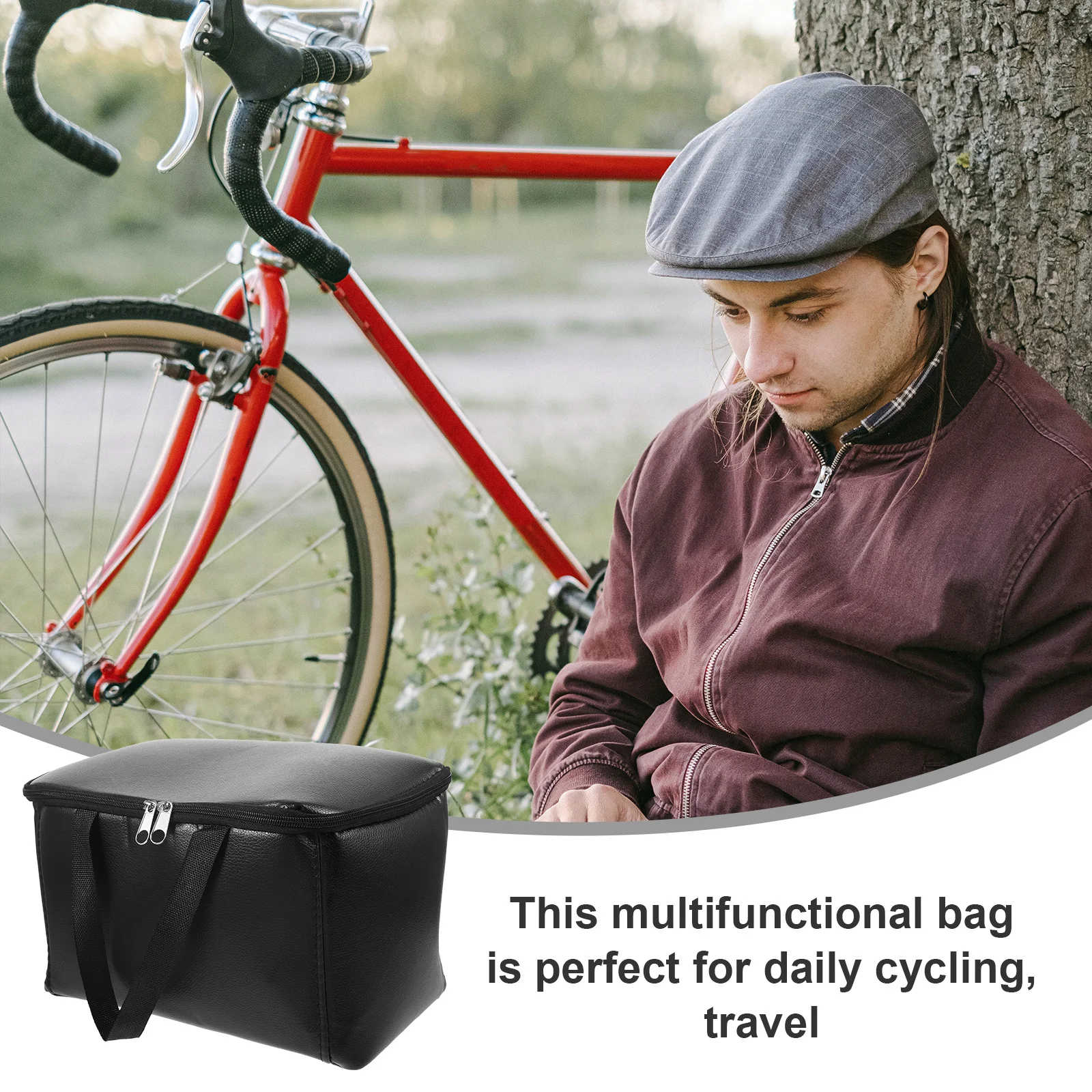 

Bike Bag Bicycle Frame Bag with Zipper High Capacity Waterproof Storage for Mountain Bike Cycling Travel Outdoor Adventure Top