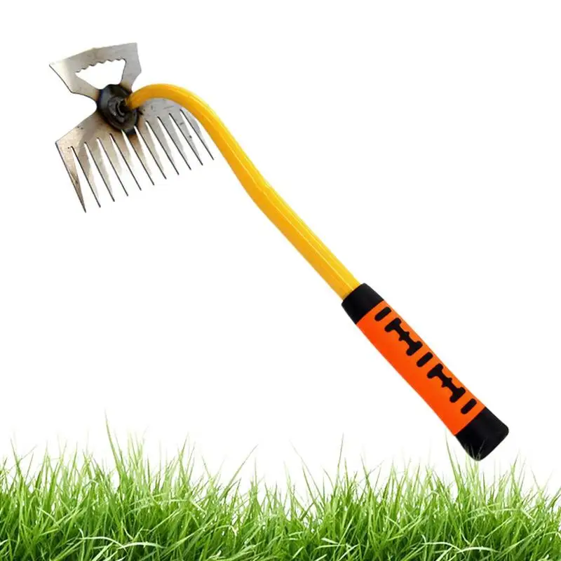 Manual Garden Weeding Tools Vertical Digging Grass Rake With Long Handle And Multi-teeth Weeder For Farm Garden Weeder Tool