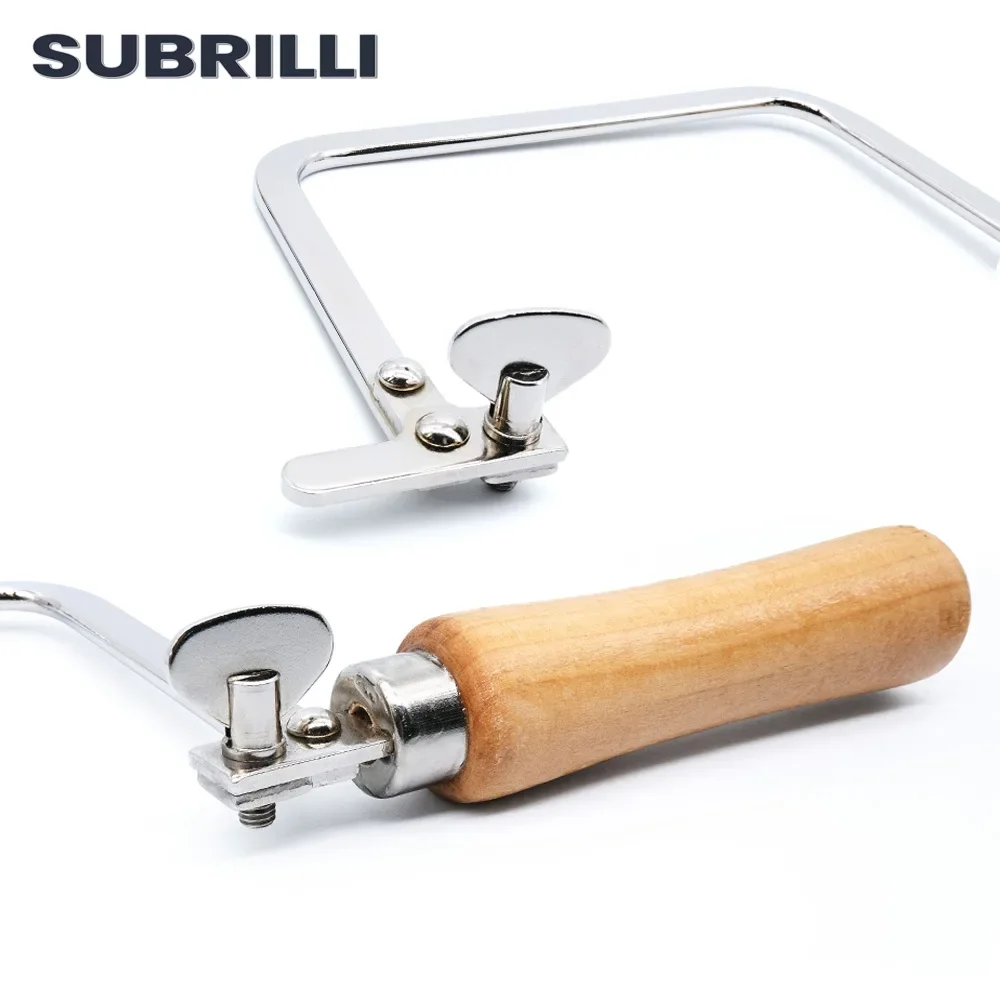 SUBRILLI U شكل منحنى المنشار القوس مجوهرات خشبية اليد المنشار الإطار زهرة نمط خط نشر اليد جارلاند النقش لتقوم بها بنفسك سلك المنشار