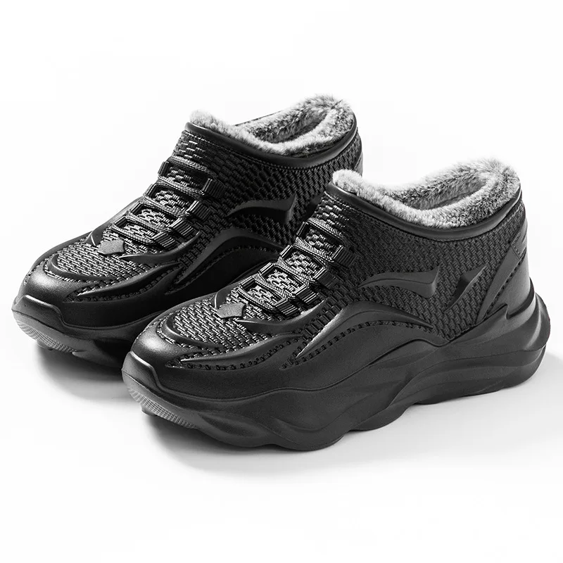 أحذية الثلوج الرجالية لشتاء 2025 مع أحذية المياه العازلة القطيفة وأحذية المطر والأحذية القطنية