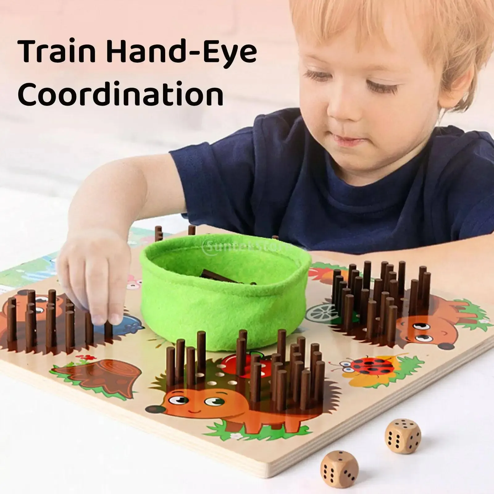 Hedgehog Board Game for Toddlers Brain Training Toy for Children Educational Hedgehog Game Develop Fine Motor Skills for Travel