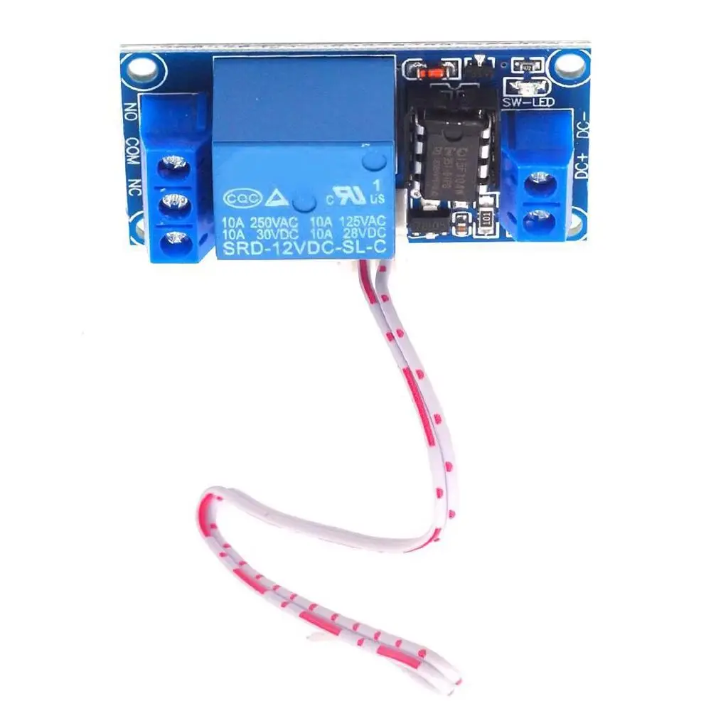 DC 5V/12V/24V Latching Relay Module With Touch Bistable Switch MCU Control 1 Channel Relay With Led Indicator And Trigger Line