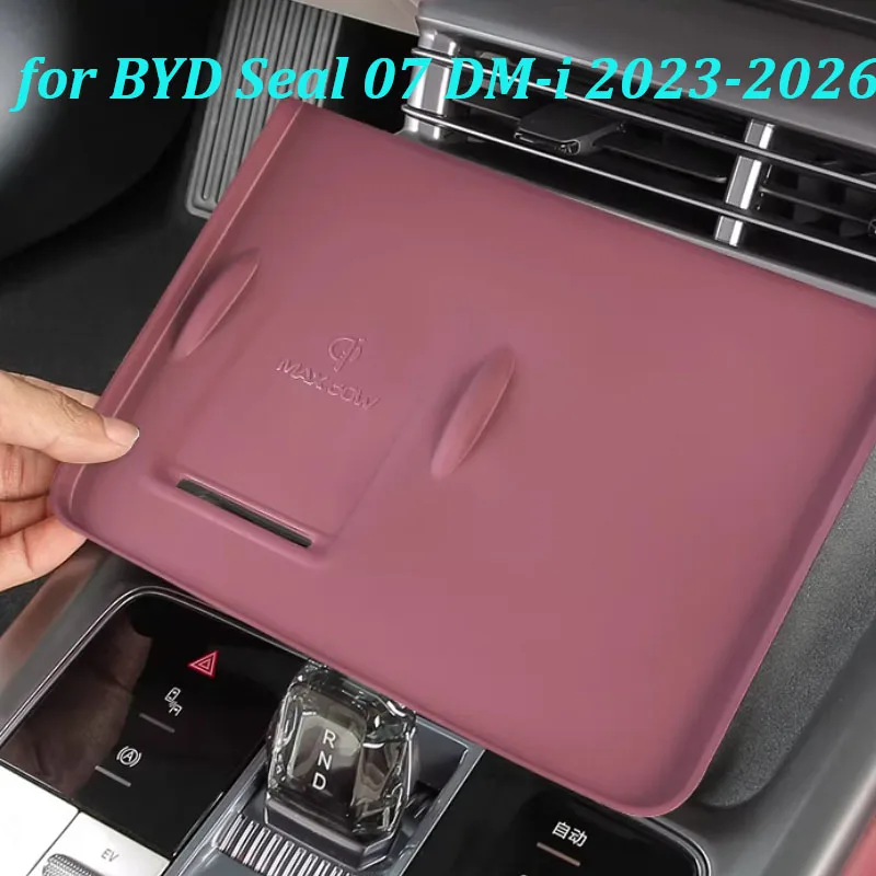 

For BYD Seal 07 DM-i 2023-2026 Car Wireless Charging Panel Silicone Mat Anti-slip Anti-scratch Pad Interior Accessories