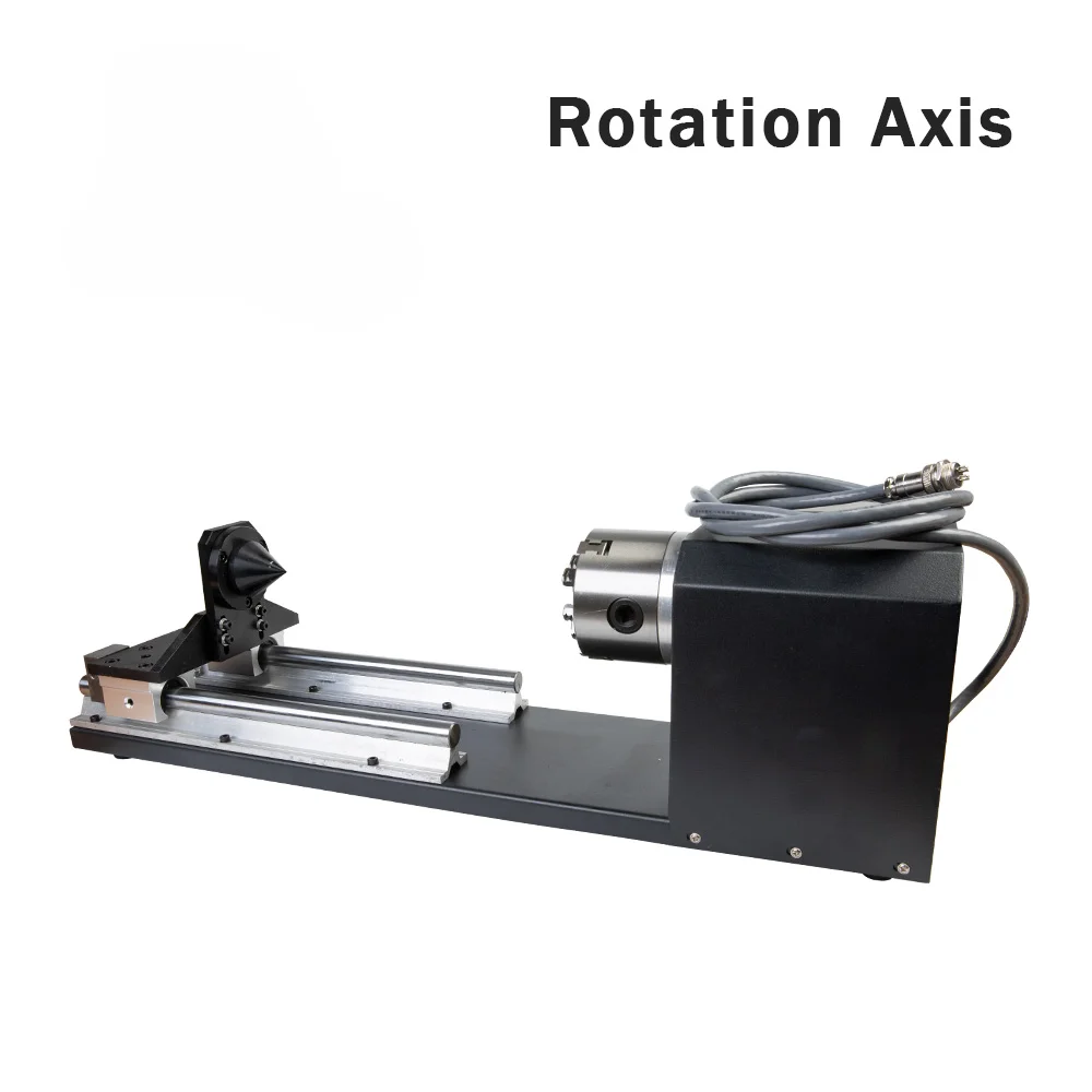 Rotary Engraving Attachment with Chucks Stepper Motors for Laser Engraving Cutting Machine Model B