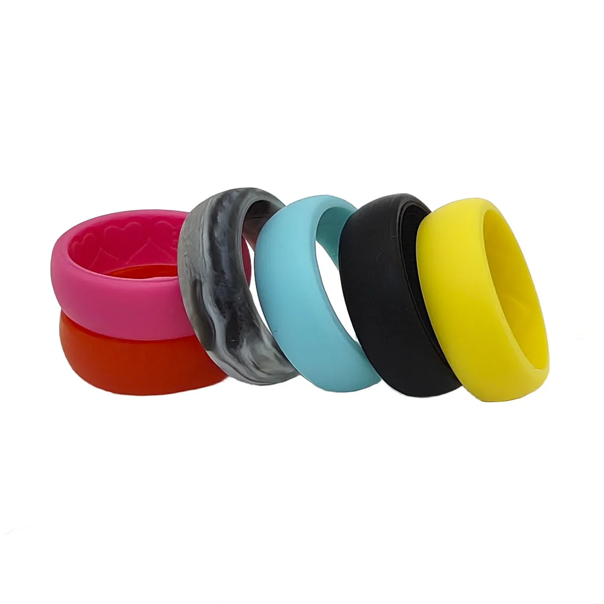 6pcs/set 7mm Silicone Rings for Women Girl Mother Gift Comfortable Jewelry Accessories Unique Sports Sporty Athletes Adventurers