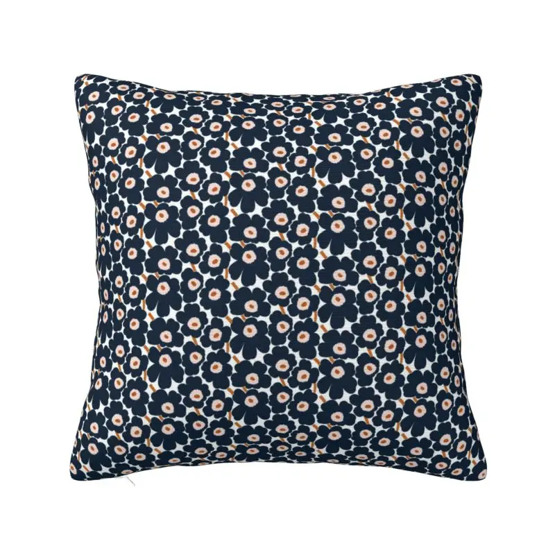 Custom Fashion Mini Poppy Print Cushion Covers 40x40cm Polyester Modern Style Throw Pillow Case for Sofa Car Square Pillowcase